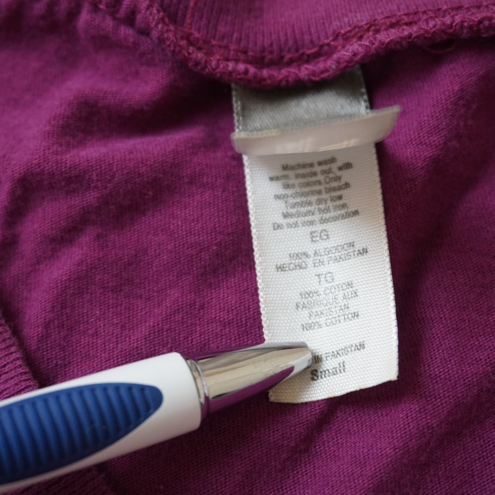 Vintage Y2K V-Neck Long Sleeve Shirt Small Purple Motorcycle Engine Wings Biker - Picture 5 of 8